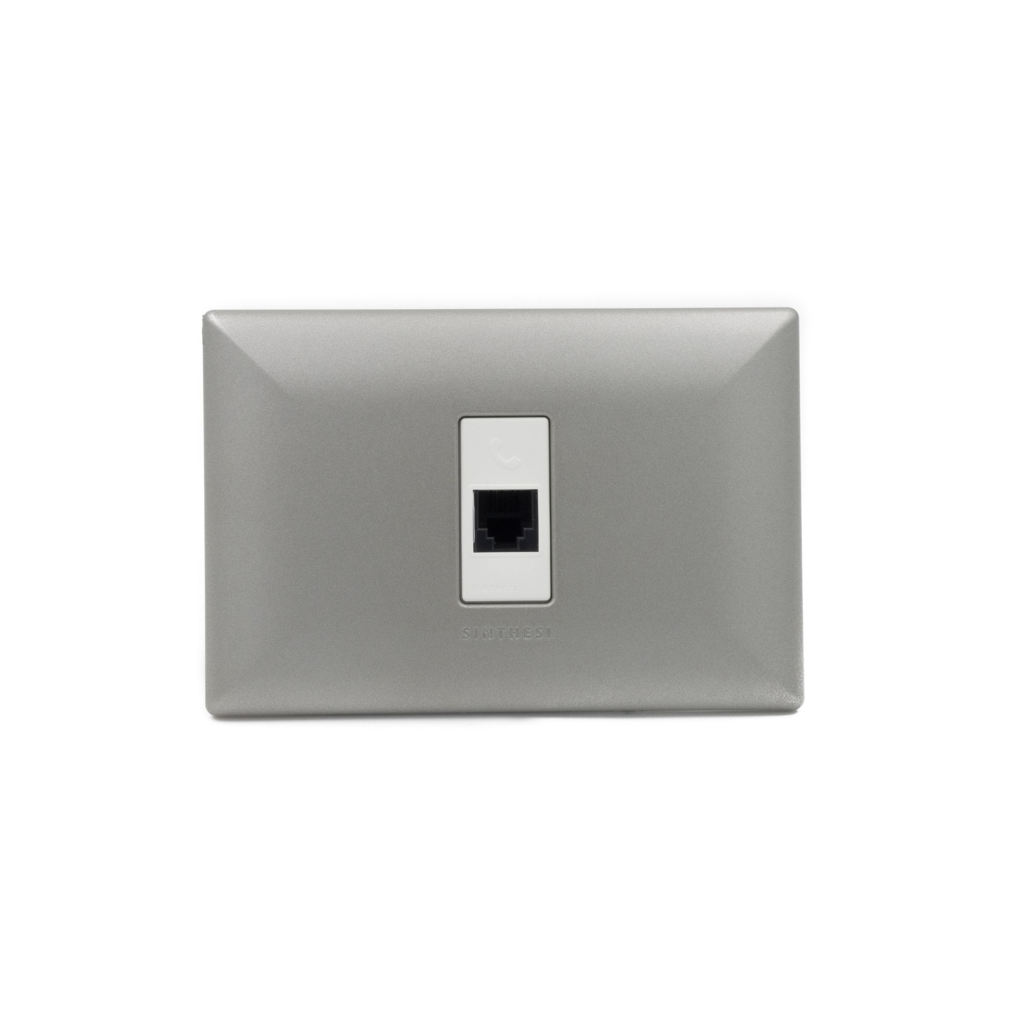 Placa Toma Telefonica RJ11 Arm. S17 ABS Nickel-blanco 1797054 — Sinthesi — Sinthesi