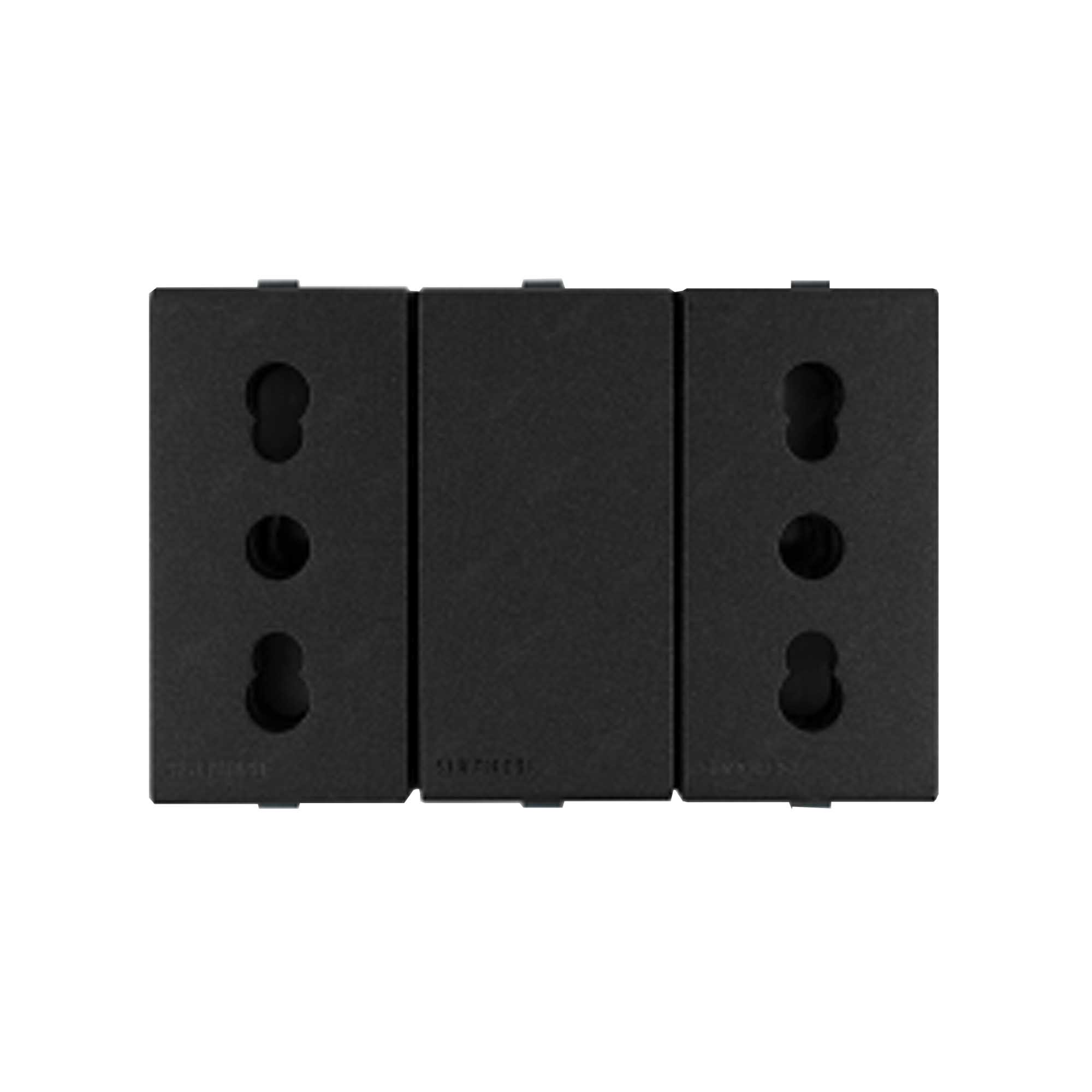 Toma Hembra Modular Duplex 10/16A 2P+T Carbon S44 443510 — Sinthesi — Sinthesi