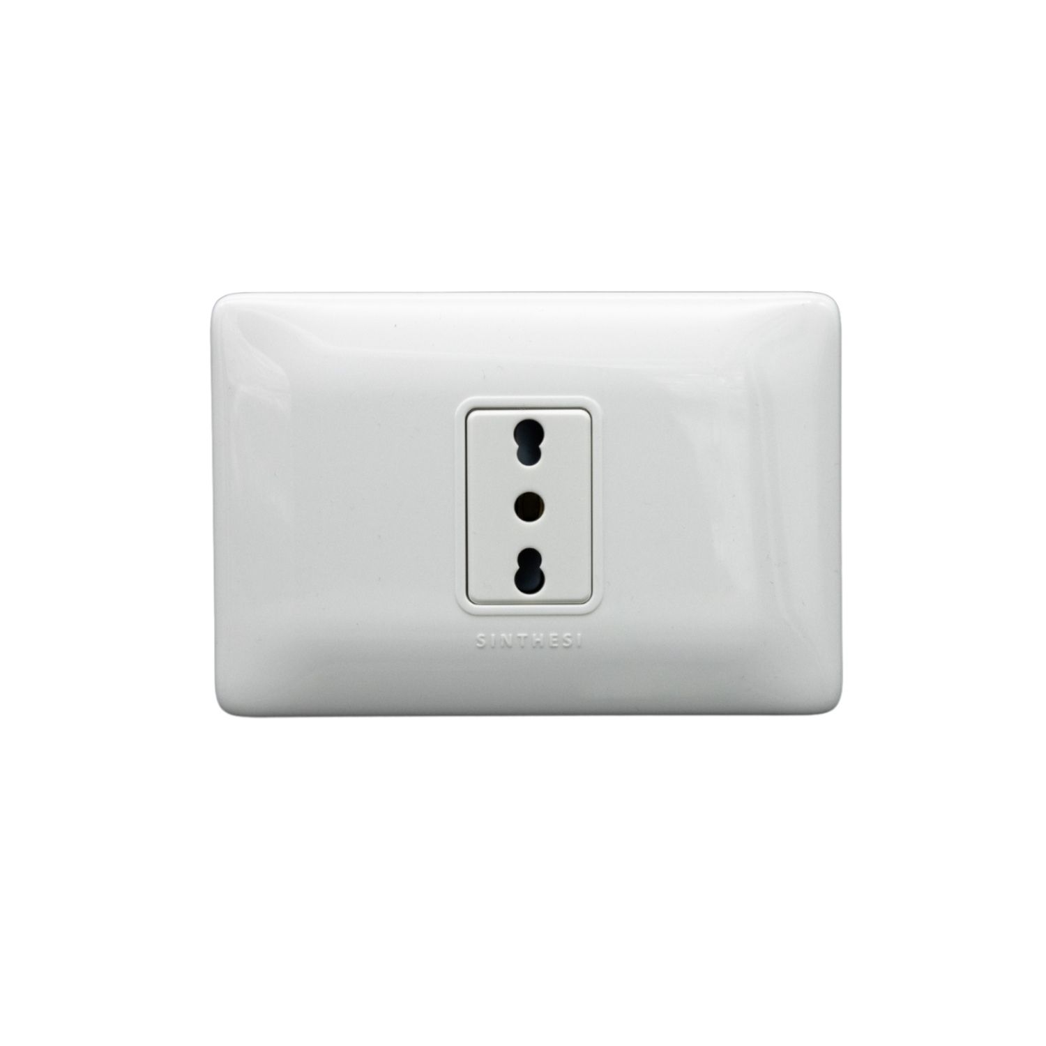 Placa Tomacorriente 10/16A Simple S12 Blanco 1295401 — Sinthesi — Sinthesi