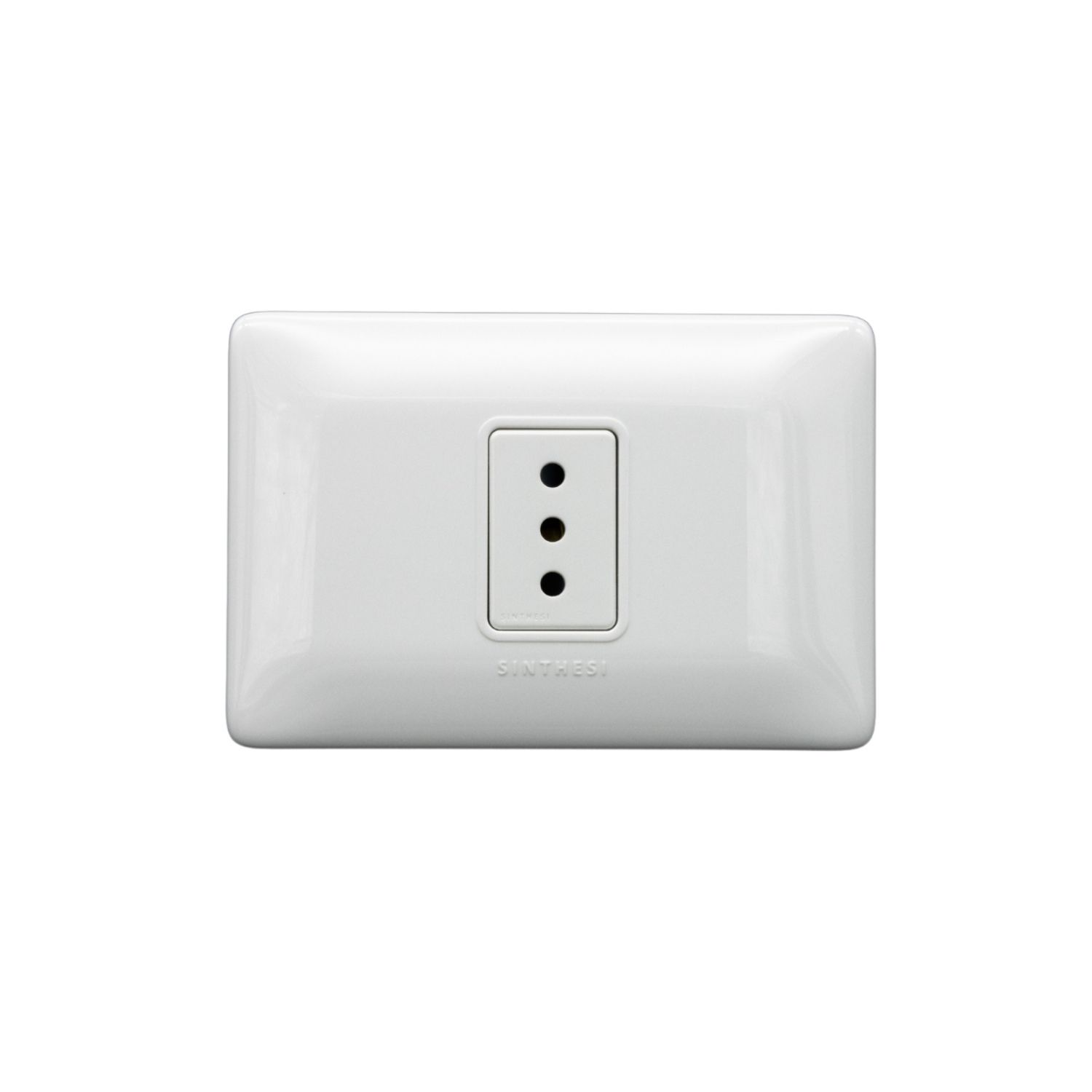 Placa Tomacorriente 10A Simple S12 Blanco 1295101 — Sinthesi — Sinthesi