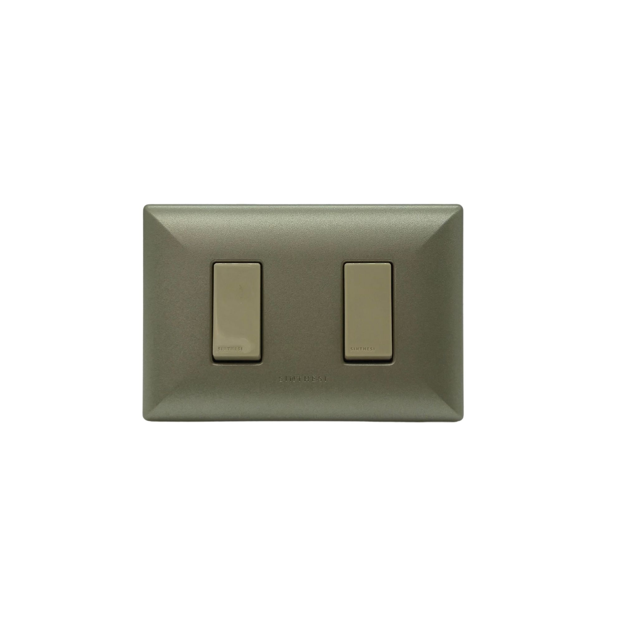 Placa Interruptor 9/12 1 Módulo Doble Arm. S17 ABS Champagne-beige 1793153 — Sinthesi — Sinthesi
