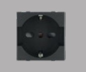 Toma Hembra Modular Schuko 16A 2P+T Carbon S44 443310 — Sinthesi — Sinthesi