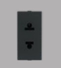 Toma Hembra Modular Euro 15A 127V 2P Carbon S44 443210 — Sinthesi — Sinthesi