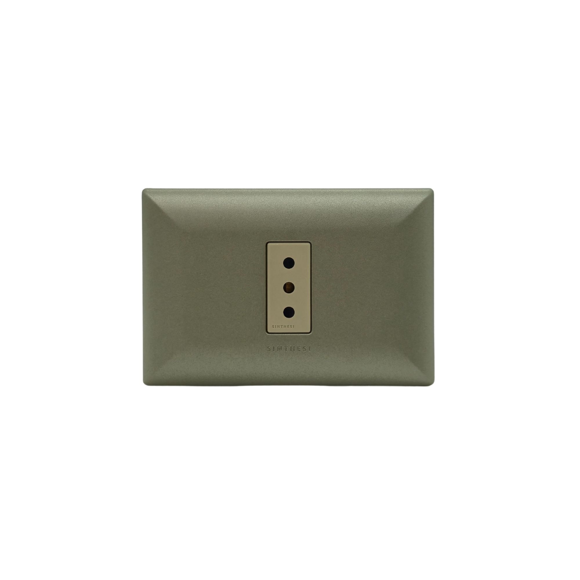 Placa Tomacorriente 10A Simple Arm. S17 ABS Champagne-beige 1795153 — Sinthesi — Sinthesi