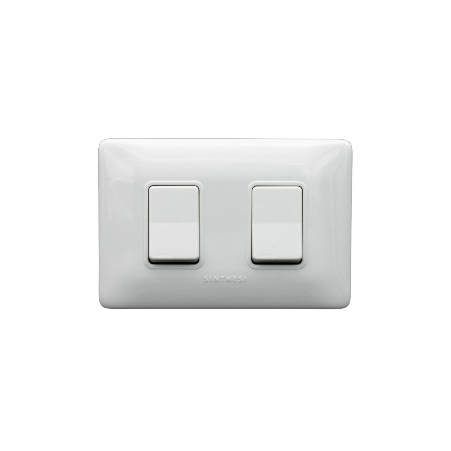 Placa Conmutador 9/24 1 Módulo Doble S12 Blanco 1293701 — Sinthesi — Sinthesi