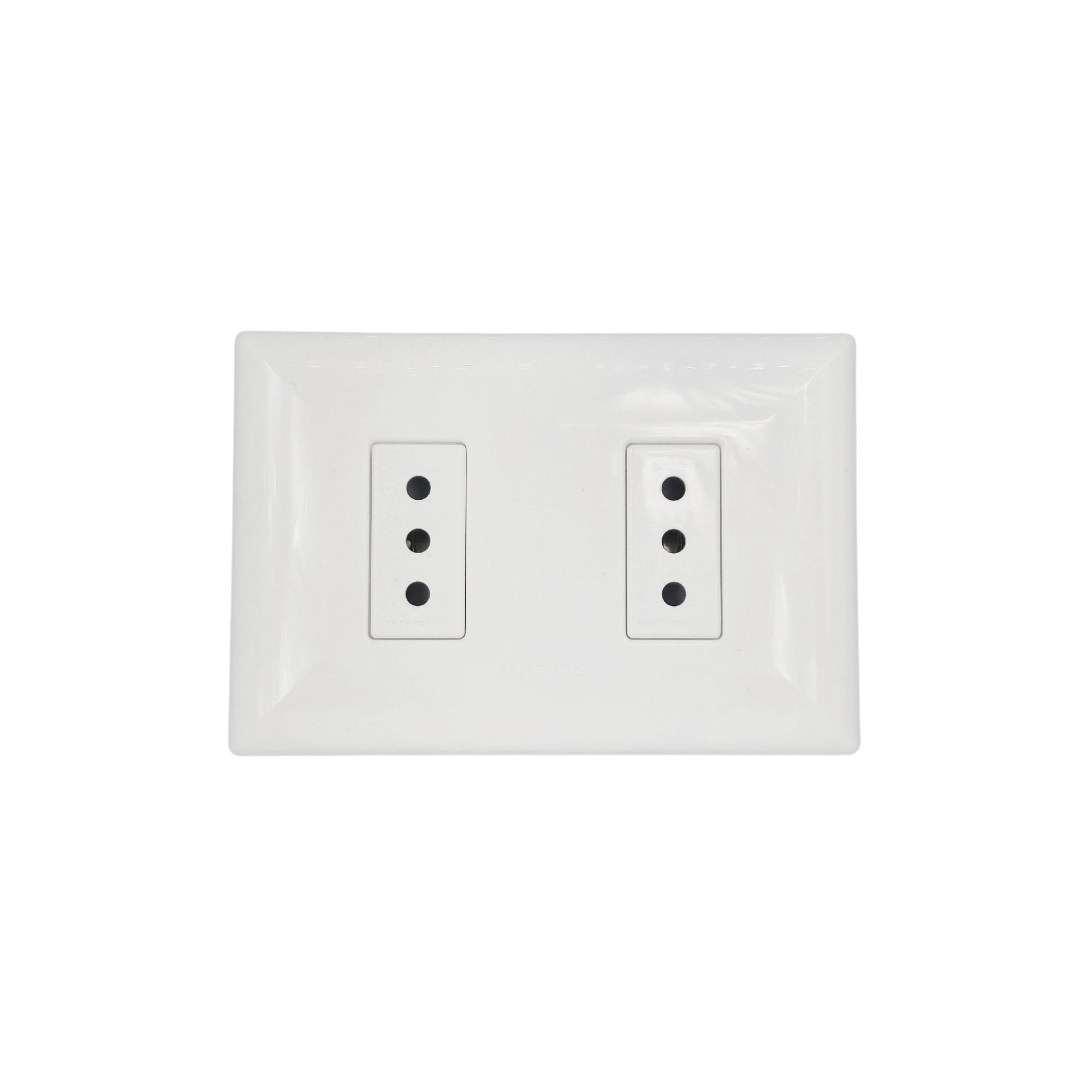 Placa Tomacorriente Duplex 10A 250V 2P+T Armado S17 Blanco 1795801 — Sinthesi — Sinthesi