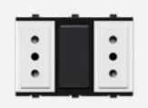 Toma Hembra Modular Blanco Duplex 10A 250V 2P+T S17 173401 — Sinthesi — Sinthesi