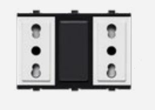Toma Hembra Modular Blanco Duplex 10/16A 250V 2P+T S17 173501 — Sinthesi — Sinthesi