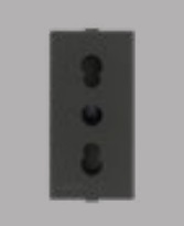 Toma Hembra Modular Bipaso Carbon 10/16A 250V 2P+T S44 443110 — Sinthesi — Sinthesi