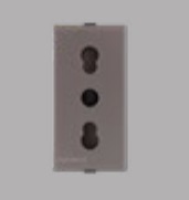 Toma Hembra Modular Bipaso Piedra 10/16A 250V 2P+T S44 443111 — Sinthesi — Sinthesi