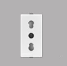 Toma Hembra Modular Bipaso Magnesio 10/16A 250V 2P+T S44 443114 — Sinthesi — Sinthesi