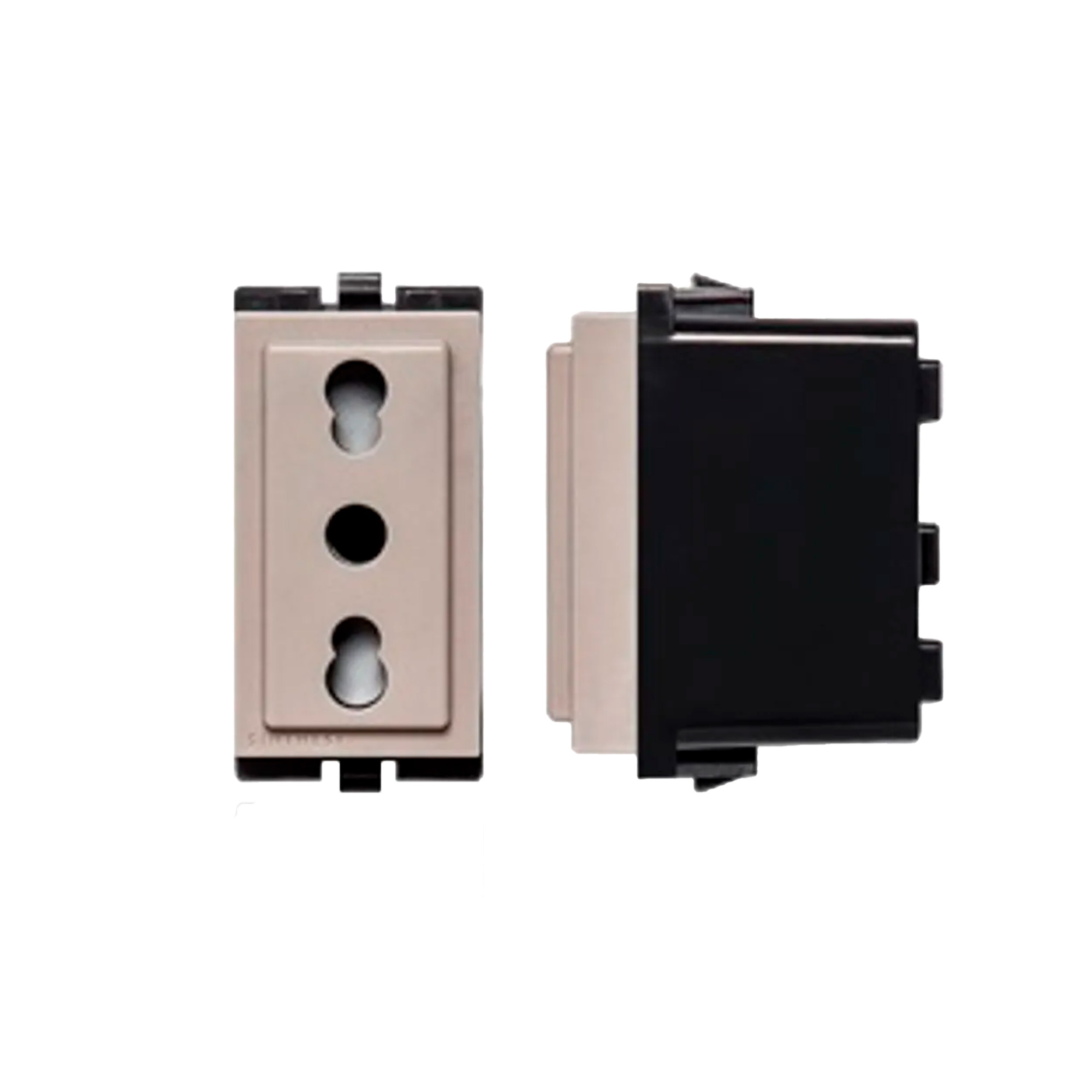 Toma Hembra Modular Beige Bipaso 10/16A S17 173102 — Sinthesi — Sinthesi