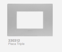 Tapa Plata 3P con Soporte S33 330312 — Sinthesi — Sinthesi