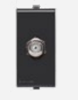 Toma Hembra Modular Noir SAT TV Coax S22 224206 — Sinthesi — Sinthesi