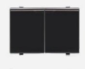 Interruptor Modular Teclon Negro 9/24 1.5 Módulos S22 222306 — Sinthesi — Sinthesi