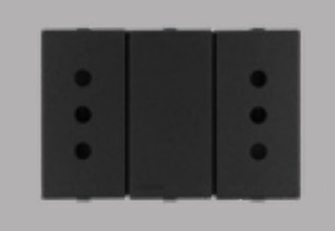 Toma Hembra Modular Duplex 10A 2P+T Carbon S44 443410 — Sinthesi — Sinthesi