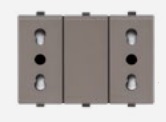 Hembra Duplex 10/16A 2P+T Cafe S22 223503 — Sinthesi — Sinthesi