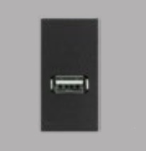 Cargador USB Modular 1A 5V Carbon S44 444710 — Sinthesi — Sinthesi