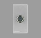 Toma Hembra Modular TV Coaxial Plata S44 444212 — Sinthesi — Sinthesi
