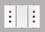 Toma Hembra Modular Duplex 10A 2P+T Magnesio S44 443414 — Sinthesi — Sinthesi