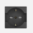 Hembra Schuko Noir 16A/250V 2P+T S22 223306 — Sinthesi — Sinthesi