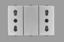 Toma Hembra Modular Duplex 10/16A 2P+T Plata S44 443512 — Sinthesi — Sinthesi