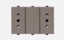 Hembra Duplex 10A 2P+T Cafe S22 223403 — Sinthesi — Sinthesi