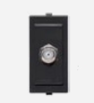 Toma Hembra Modular Noir TV Coax S17 174206 — Sinthesi — Sinthesi