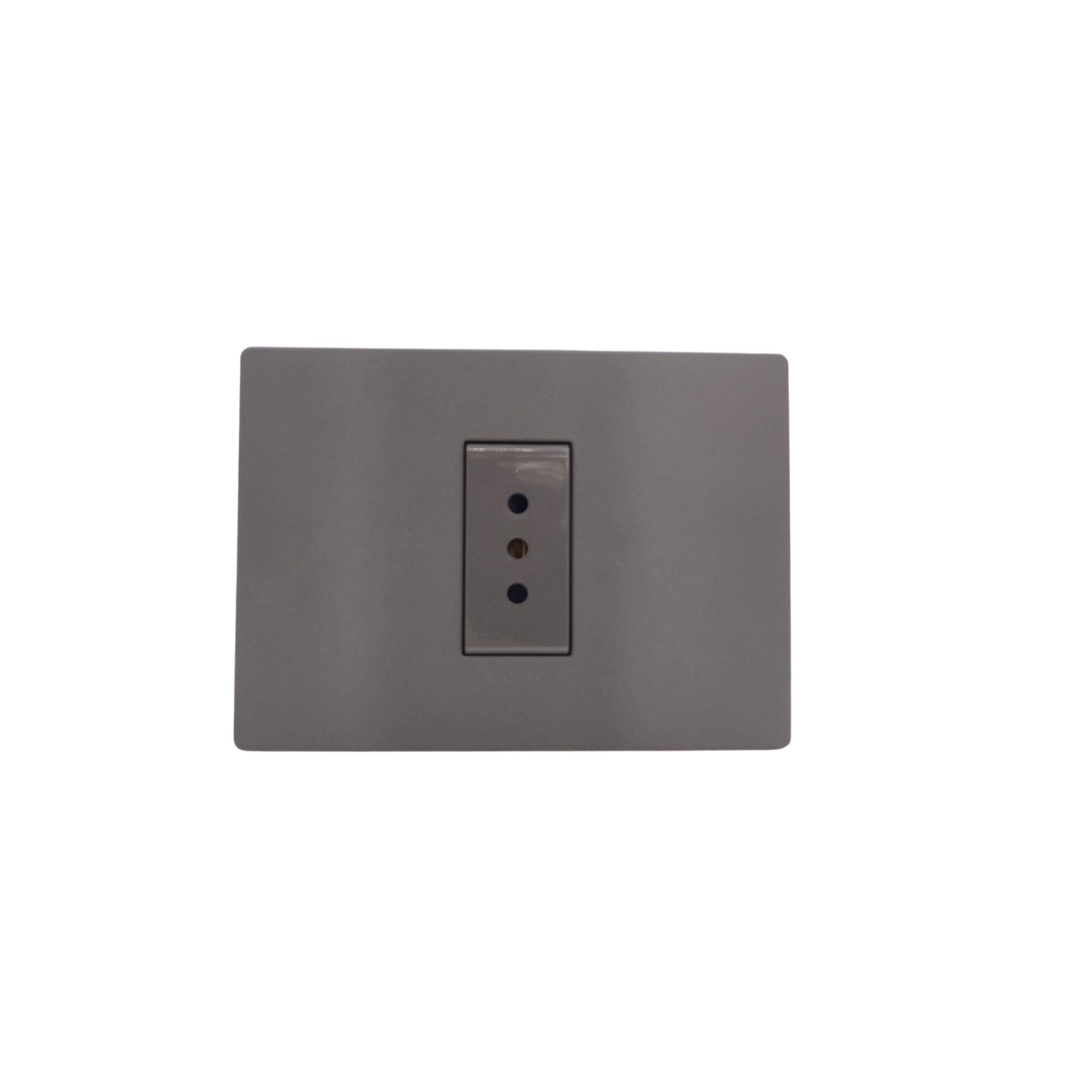 Tomacorriente 10A Simple Armado S32 Grey Mate-grey 3295150 — Sinthesi — Sinthesi