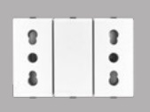 Toma Hembra Modular Duplex 10/16A 2P+T Magnesio S44 443514 — Sinthesi — Sinthesi