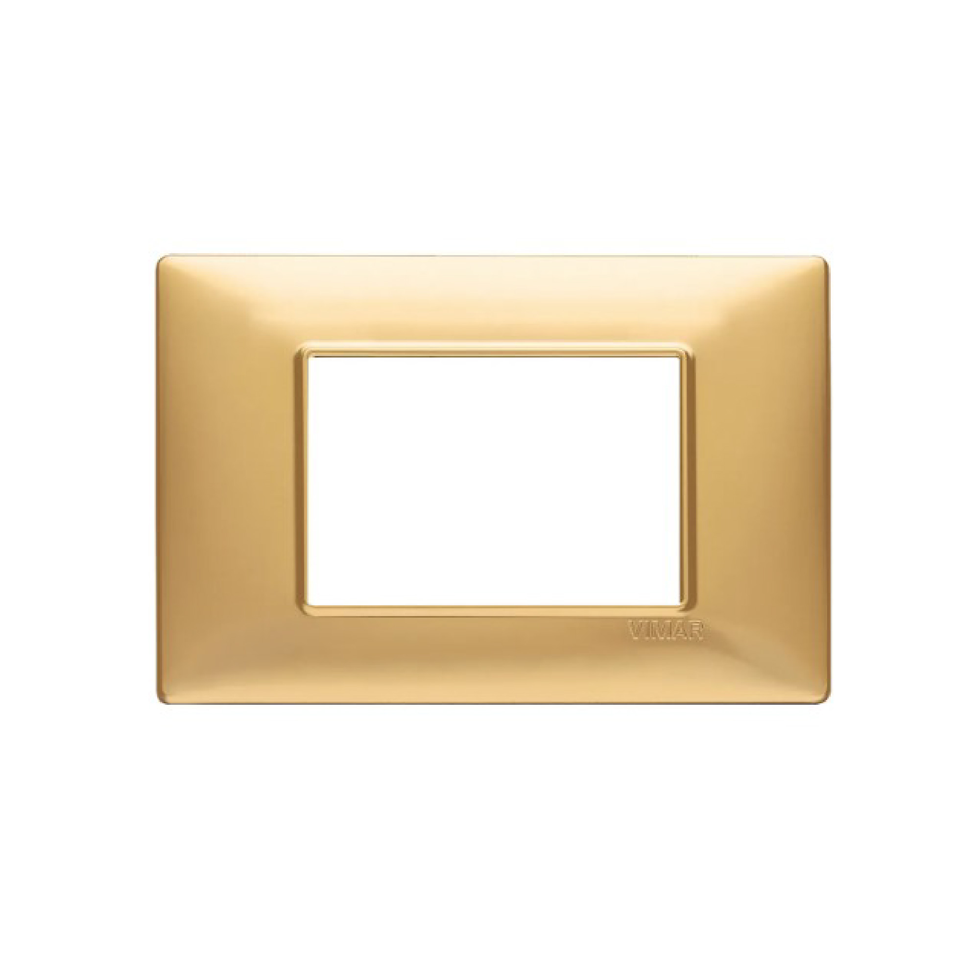 Placa 3 Modulos Especial de Aluminio a Presion Color Oro 8657 — Vimar — Vimar
