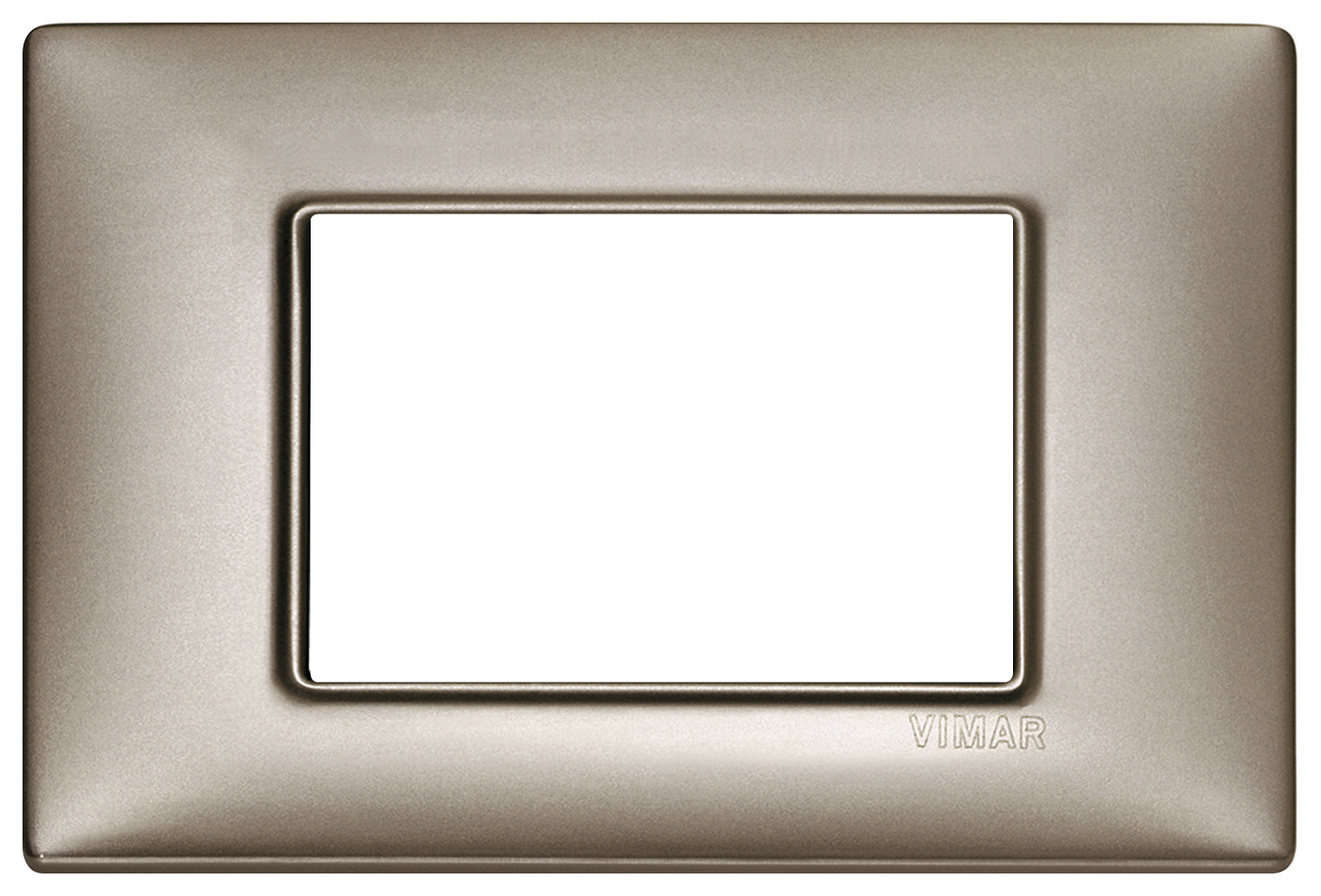Placa 3 Modulos. Metal. Niquel Perlado 14653.74 — Vimar — Vimar