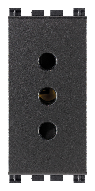 Toma Sicury 2P+T 10 a 250V~ Estandar Italiano Tipo P11. Gris 19201 — Vimar — Vimar