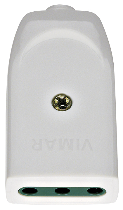 Toma Sicury 2P+T 10 a 250V~. Estandar Italiano Tipo P11. Salida de Cable Axial 00221.B — Vimar — Vimar