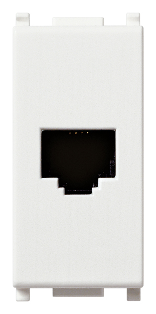 Toma Telefonica RJ11. 6 Posiciones 4 Contactos (6/4). Terminales de Tornillo. Blanco 14320 — Vimar — Vimar