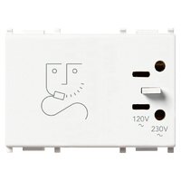 Toma para Afeitadora con Transformador de Aislamiento 20VA. Alimentacion 230V 50-60Hz. Salida 120V 14290 — Vimar — Vimar