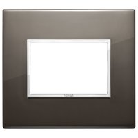 Placa 3 Modulos. Aluminio Refinado 21653.06 — Vimar — Vimar
