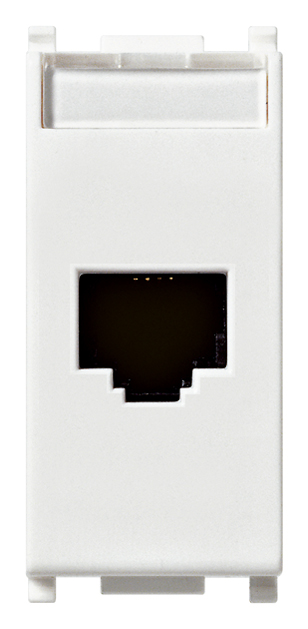 Toma RJ45 con Conector Netsafe. Cat. 5E. NO Blindada. Cableado Universal T568A/B. 8 Contactos Blanco 14339.11 — Vimar — Vimar