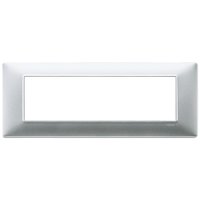 Placa 7 Modulos Tecnopolimero Plana 14657.20 — Vimar — Vimar