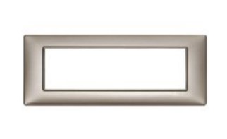 Placa 7 Modulos. Metal. Niquel Perlado 14657.74 — Vimar — Vimar