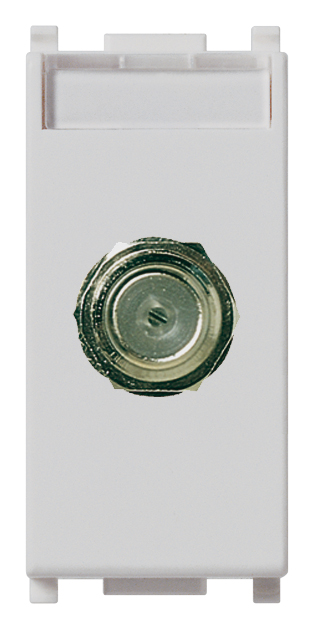 Toma Coaxial con Conector Hembra Tipo F. Silver. para Frecuencias Hasta 2400MHz. 14318.SL — Vimar — Vimar
