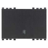 Tecla Intercambiable 3 Modulos. Iluminable. Gris 19023 — Vimar — Vimar
