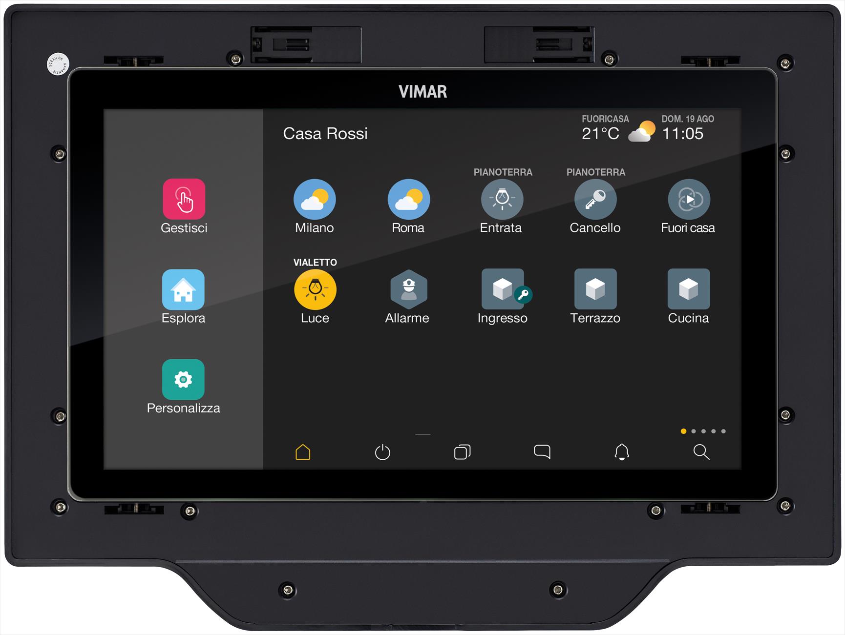 Pantalla Tactil 10 In Poe Negro IP 20 1425 — Vimar — Vimar