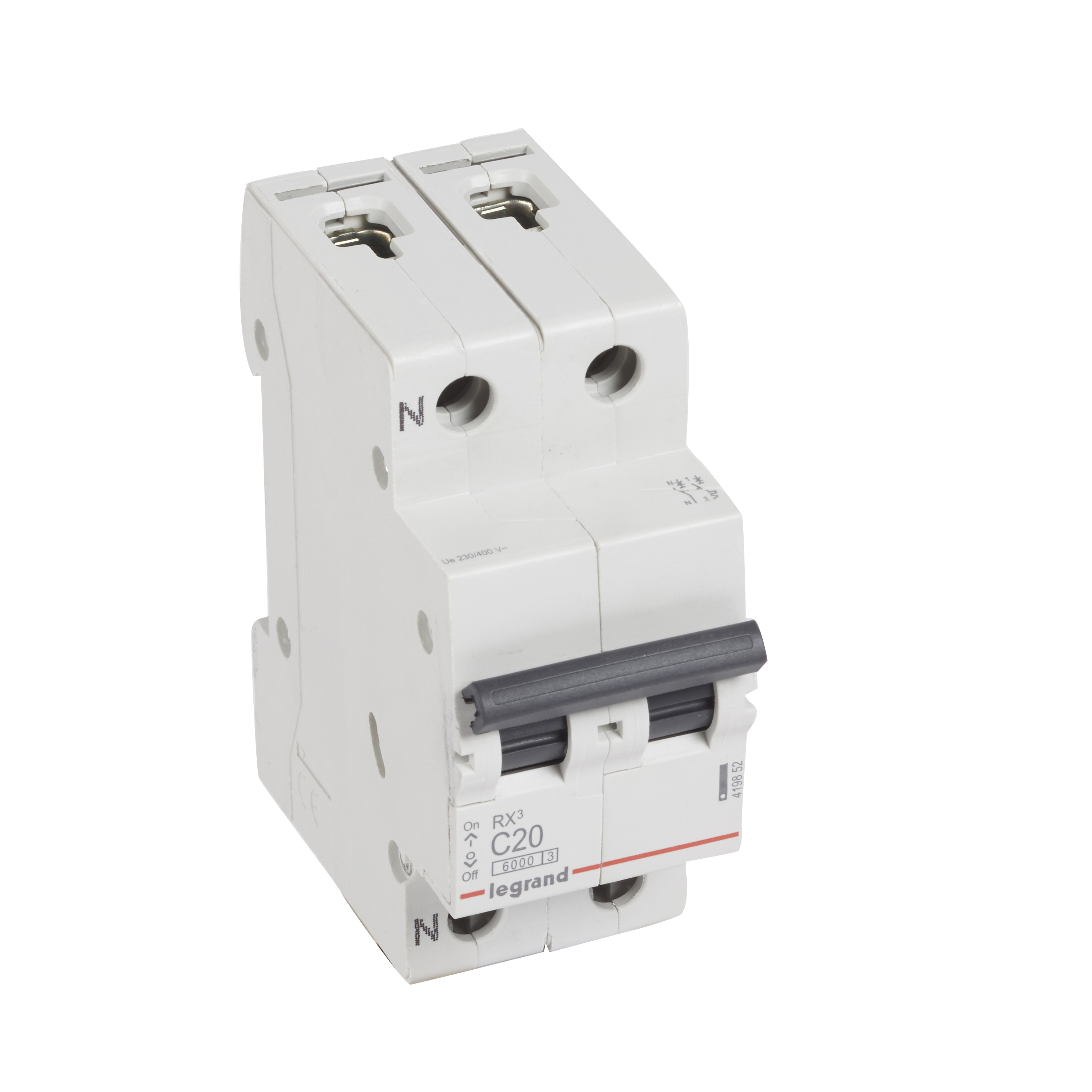 Pack 6UN RX3/DISYUNTOR 1P+N C20 6000A OF419852SC — Legrand — Legrand