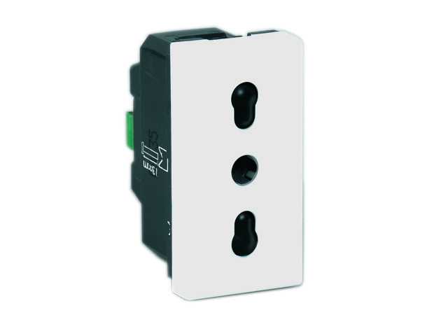 Tomas de Corriente Bornes Automaticos Mosaic 77514 — Legrand — Legrand