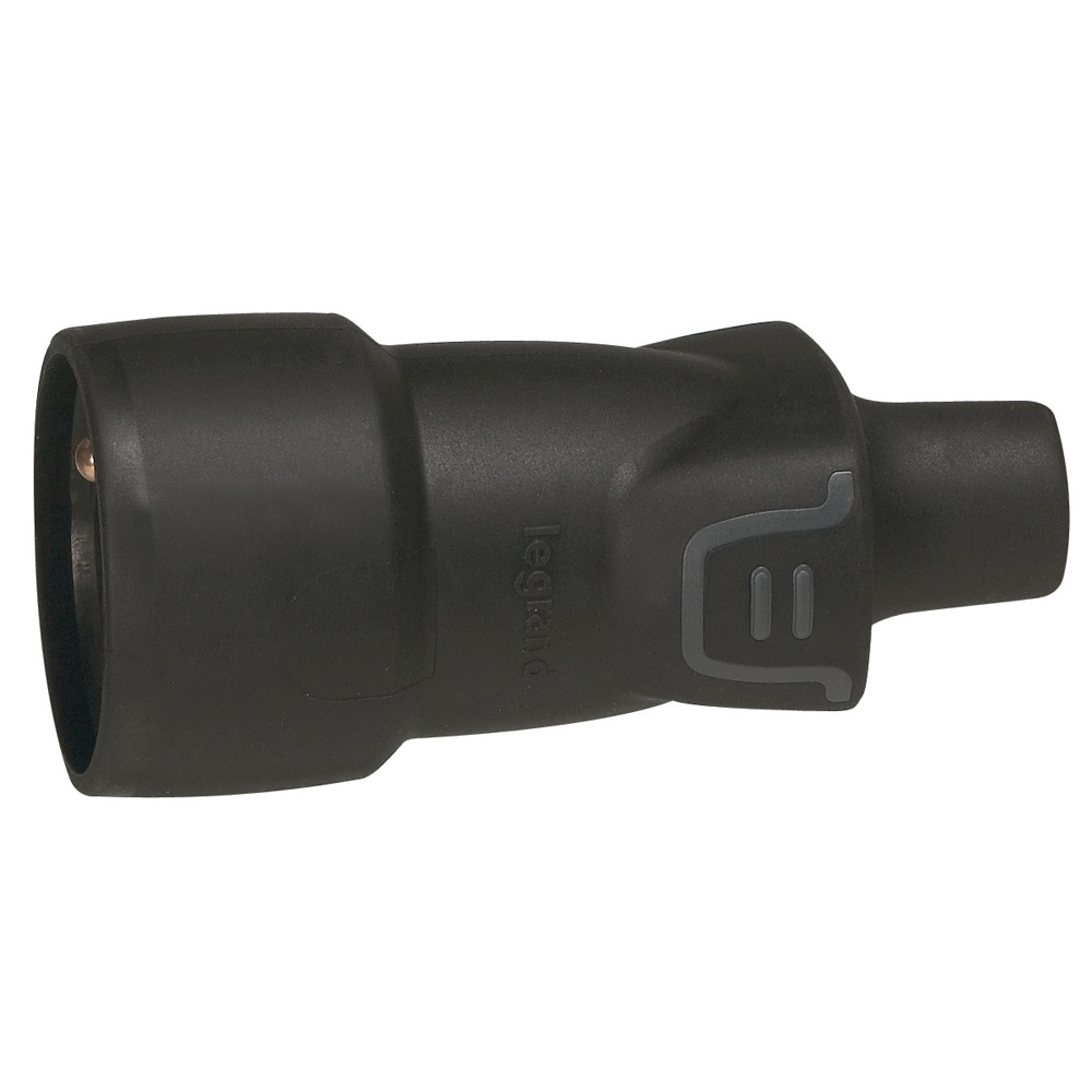 Enchufe Uso Pesado - Hembra Schuko Negra 16A/220V 50446 — Legrand — Legrand