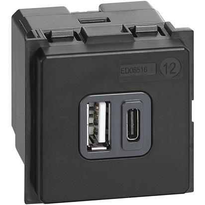 Cargador Doble Tipo a y C 3A K4287C2 — Legrand — Legrand