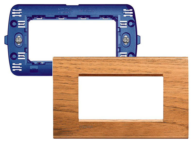 Tapa L&L Rectangular 4P Nogal Italiano LNA4804LNC — Legrand — Legrand