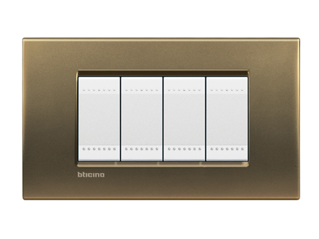 Tapa L&L Rectangular 4P Bronce LNA4804BZ — Legrand — Legrand
