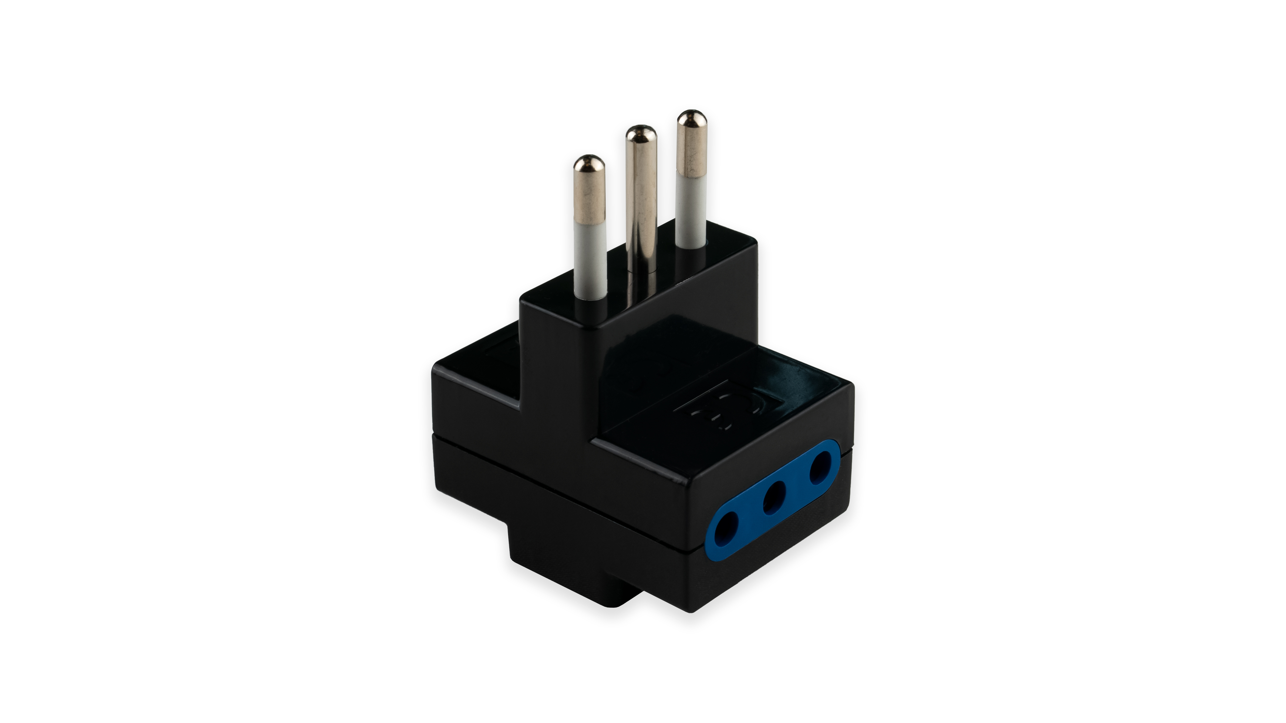 Enchufe Adaptador Macho Volante Triple Negro AD-S019-N — FNX — FNX
